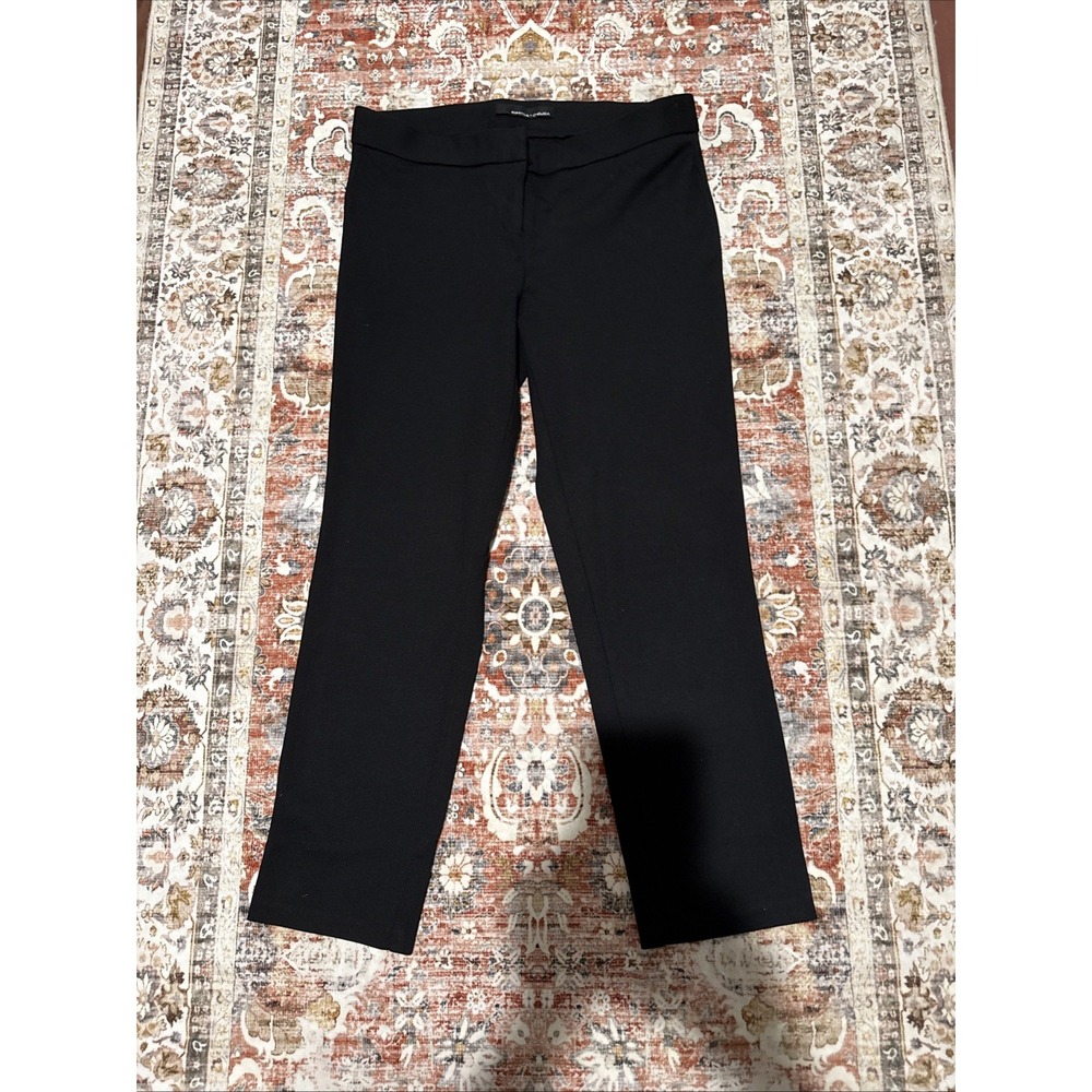 Amanda & Chelsea Womens Black Stretch Ankle Pants Size 6 Dress Trousers